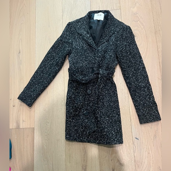 Jack by BB Dakota Black Tweed Coat - Picture 1 of 3